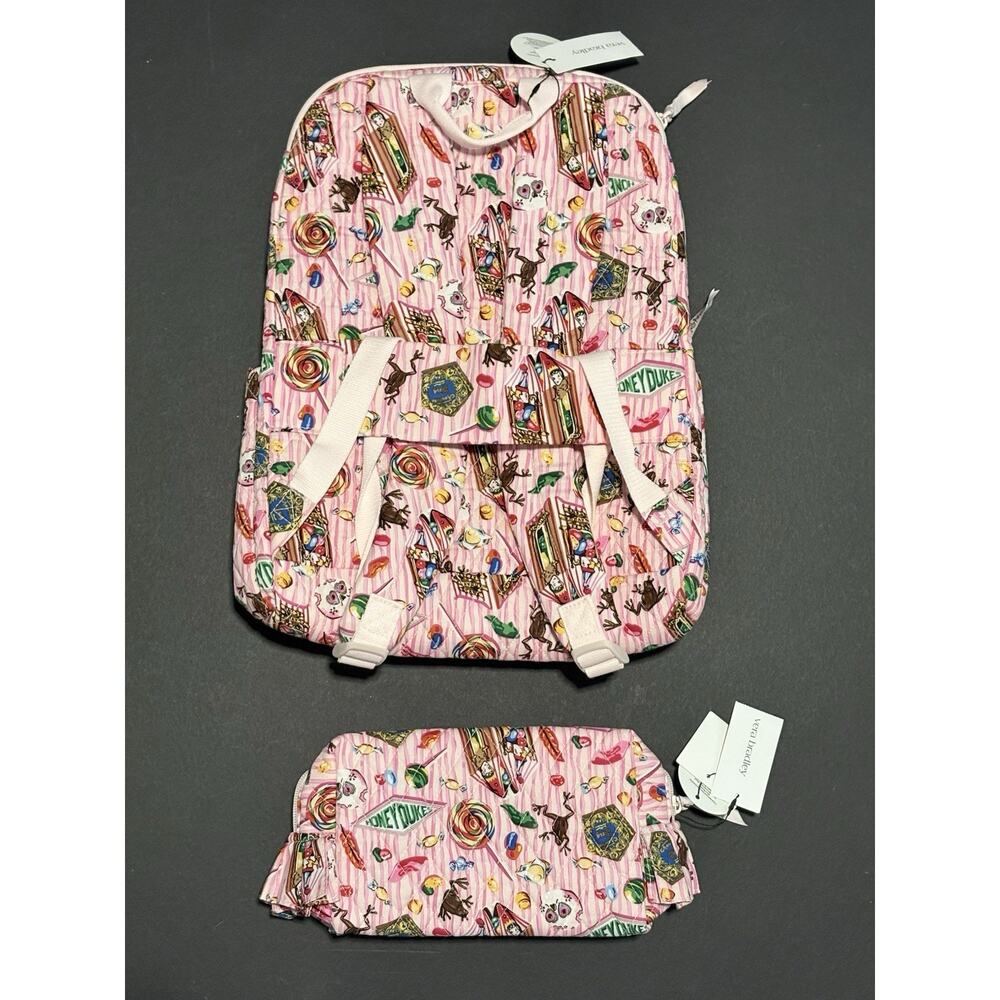 Vera Bradley Harry Potter Honeydukes Large Backpack Cosmetic Makeup Bag Set NWT - Picture 5 of 12